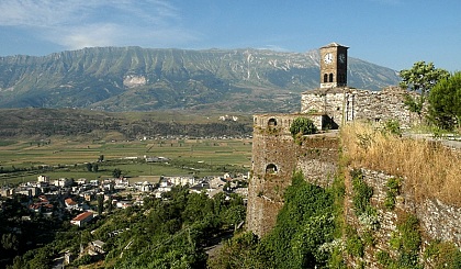 Blick von der Burg in Gjirokastra